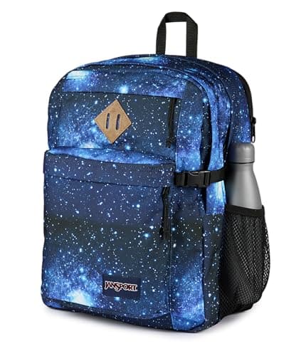 JanSport Main Campus Backpack - Travel or Work Backpack with 15-Inch Laptop Sleeve and Dual Water Bottle Pockets, Stellar Starfield