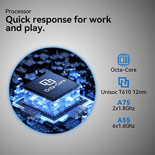 2025 Tablet 10.1 Inch 2 in 1 Android Tablet with keyboard Octa-Core 8(4+4 Virtual)+128GB Storage 1TB Expandable, 13+8MP Camera, Latest Tablets PC with Case Mouse Stylus Support 5G WiFi, IPS FHD Screen