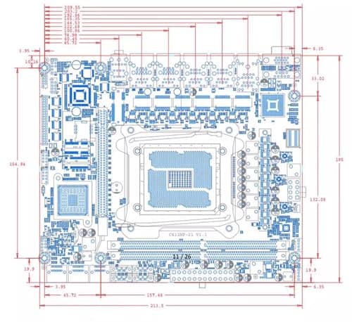 X99 NAS Motherboard Slot 10xSATA 1*M.2_ NVME PCIE ×1 LGA2011-3 for NAS Router Sever 6x2.5GbE I226 DDR4 RAM Memory