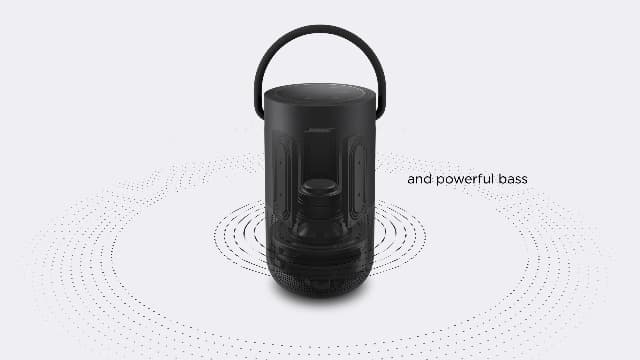 Bose SoundLink Revolve+ (Series II) Bluetooth Speaker, Portable Speaker with Microphone, Wireless and Water Resistant with 360 Degree Sound, Long Lasting Battery and Handle, Black
