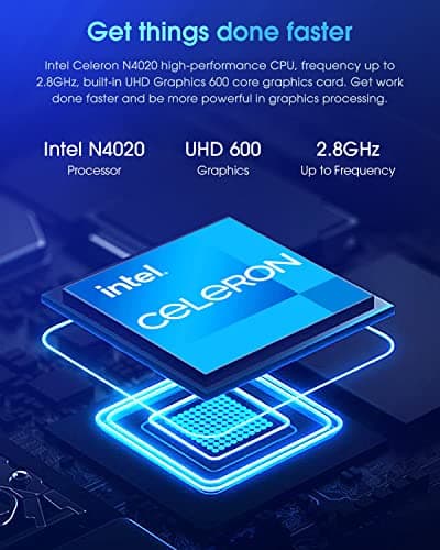 CHUWI HeroBook Pro 14.1'' Laptop, 256GB SSD 8GB RAM, Windows 11 Laptops, 2TB SSD Expand, Intel Celeron N4020(up to 2.8GHz), 2K FHD IPS Display, Ultra Slim, Mini-HDMI, 5G WiFi, USB3.0, Webcam,TF Card