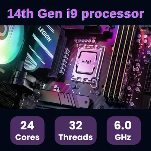 Lenovo Legion i9 RTX 4080 Super Ultimate Gaming Desktop, Intel i9-14900KF, GeForce RTX 4080 Super, 32GB DDR5 RAM, 1TB SSD, Wi-Fi 6, W11H, Grey, with Machenike Mechanical Keyboard