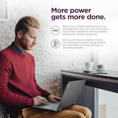 Lenovo IdeaPad Flex 5i Chromebook Plus 14" FHD+ 2-in-1 Touchscreen Laptop (Intel Core i3-1315U, 8GB RAM, 256GB Storage), Backlit, FHD Webcam, Chrome OS, w/Google AI, 2TB of Cloud Storage, Grey