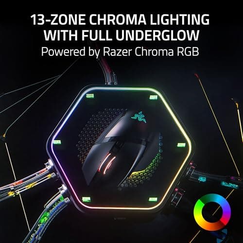 Razer Basilisk V3 Pro 35K Wireless Gaming Mouse: HyperScroll Tilt Wheel - 35K DPI Optical Sensor Gen 2-13 Customizable Controls - Chroma RGB - Optical Switches Gen 3 - Up to 140 Hr Battery - Black