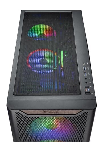 Skytech Chronos Gaming PC Desktop, Ryzen 7 7700 3.8 GHz (5.3GHz Turbo Boost), AMD RX 9070 XT 16GB GDDR6, 2TB Gen4 NVMe SSD, 32GB DDR5 RAM 6000 RGB, 850W Gold ATX 3.0 PSU, Wi-Fi, Win 11