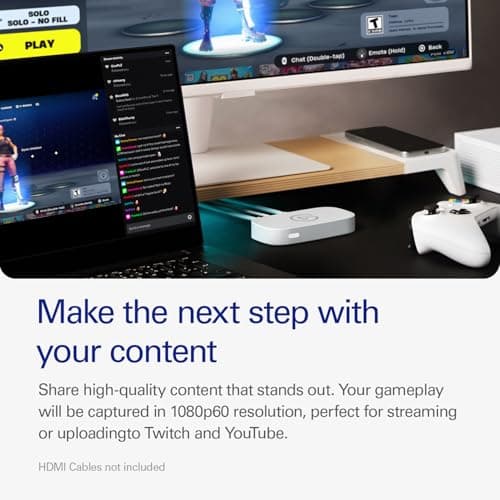 Elgato Game Capture Neo – USB Portable Capture Card 4K60 HDR Passthrough, 1080p60 Video Recording – For PS5|Xbox|Nintendo Switch 2 - OBS, Quicktime and more - Plug & Play|Works on Laptop|PC|Mac|iPad
