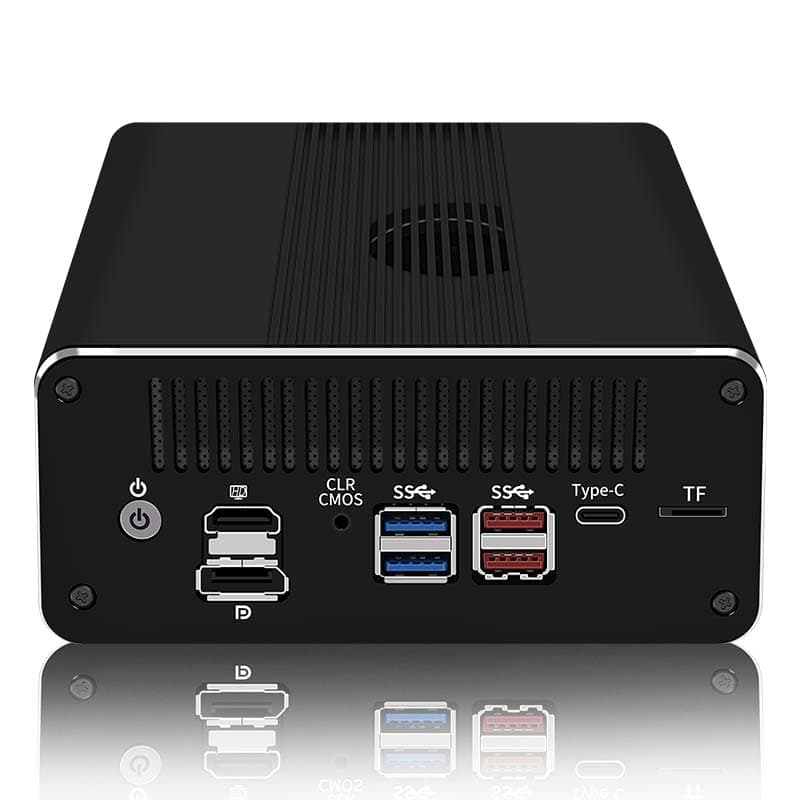 CWWK Mini PC 13th Intel i7-1355U(10C/12T,up to 5GHz), 6*Intel i226-V 2.5G Ethernet Ports 10-core Soft Routing,2*USB3.2|1*TF Slot|2*SATA|1*M.2 NVMe x4|Triple Display 4K,64G RAM 1TB SSD.