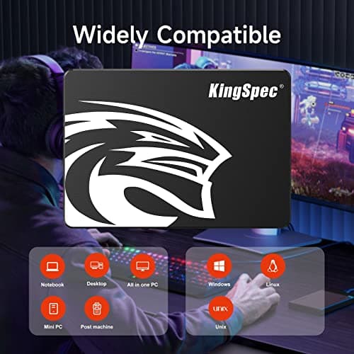 KingSpec 512GB 2.5 SSD SATA III Internal - 550MB/s Read, 520MB/s Write with 3D NAND Flash, for Laptop & Desktop PC Upgrade