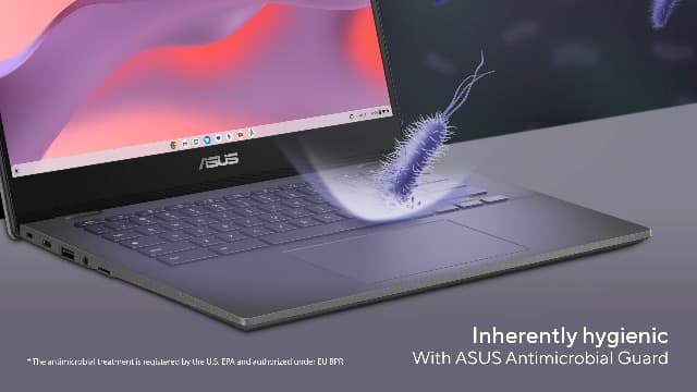 ASUS Chromebook CM14 Laptop, 14" HD Anti-Glare Display (1366x768), MediaTek Kompanio 520, 4GB RAM, 64GB eMMC, ChromeOS, Gray, CM1402CM2A-DS44, Gravity Grey
