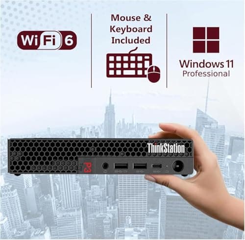 Lenovo ThinkStation P3 Tiny Workstation Desktop (Intel 14-Core i5-14500 vPro (> i7-13700), 16GB DDR5, 512GB SSD), Business Mini PC, Micro & MFF Computer, Ethernet, Wi-Fi 6, HDMI, Win 11 Pro, 2025