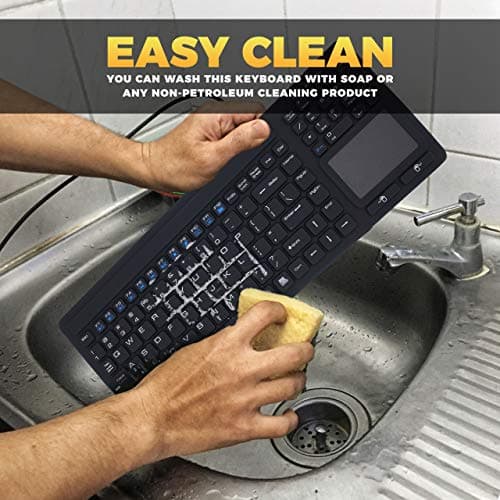 DSI Industrial Waterproof Keyboard 107 Keys with Touchpad Latest Version