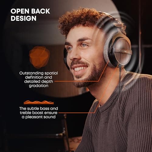 beyerdynamic DT 990 Pro 250 ohm Over-Ear Studio Headphones For Mixing, Mastering, and Editing