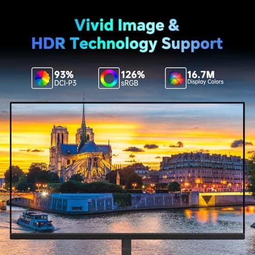 24.5 Inch FHD 100Hz IPS Computer Monitor, 1080P Eye Care PC Gaming Monitor, Adaptive-Sync, Low Blue Light, HDR, VESA Mount with HDMI VGA for Home Office, H25B7
