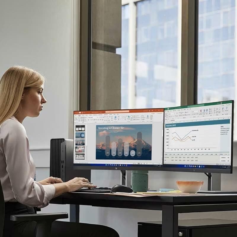 HP ProDesk G9 SFF Desktop Computer| 13th Core i3 CPU| Dual 4K Display Support| 32GB RAM, 1TB SSD| WiFi| Bluetooth| HDMI, USB, RJ-45| Windows 11 Pro| Wired Keyboard & Mouse| Business & Personal Use