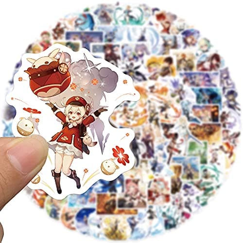 Genshin Impact Stickers 100pcs Video Game Stickers Waterproof Vinyl for Laptop Hydroflask Water Bottle Skateboard Luggage (100, Game)