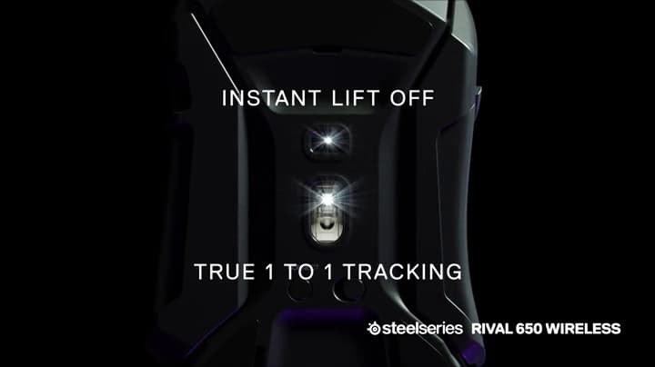 SteelSeries Rival 650 Quantum Wireless Gaming Mouse - Rapid Charging, 12,000 Cpi Dual Sensor, 256 Weight Configs, 8 Zone RGB Lighting