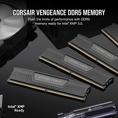 Corsair Vengeance DDR5 RAM 32GB (2x16GB) 6000MHz CL30-36-36-76 1.40V Intel XMP Desktop Computer Memory - Black (CMK32GX5M2B6000C30)
