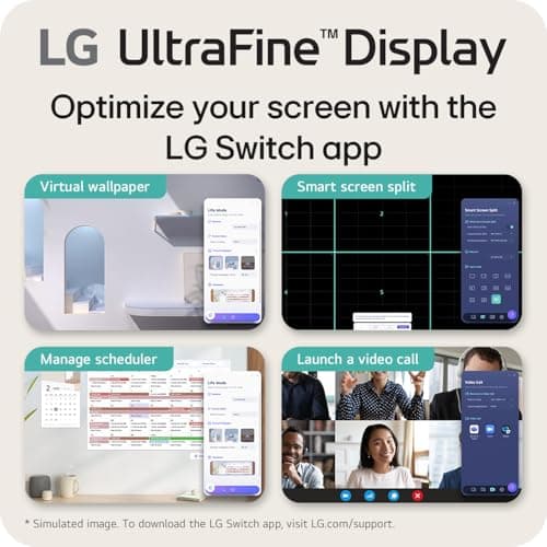 LG 27US500-W Ultrafine Monitor 27-Inch 4K UHD (3840x2160) HDR10 IPS Borderless Design Reader Mode Flicker Safe Switch App HDMI DisplayPort - White