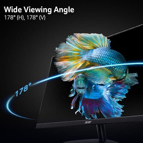 acer SB240Y G0bi 23.8" IPS Full HD Ultra-Slim Edge-to-Edge Gaming Office Monitor | Adaptive-Sync Support (FreeSync Compatible) | Up to 120Hz Refresh | 1ms (VRB) | Tilt | HDMI & VGA Ports | Black