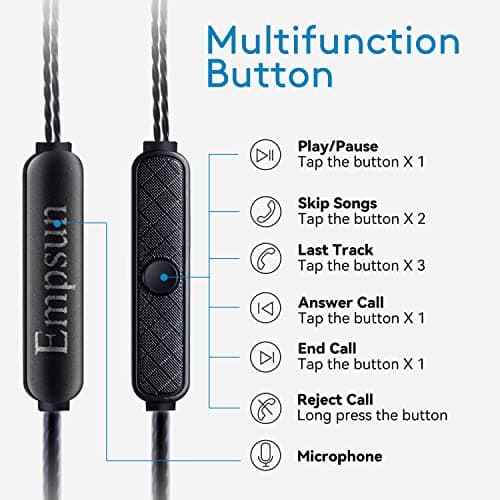 Wired Earbuds Headphones with Microphone Stereo Bass Earphones Noise Isolation in-Ear Headset Compatible with All Smartphones Tablets iPod IPad MP3 Player That with 3.5 mm Interface(Silver)