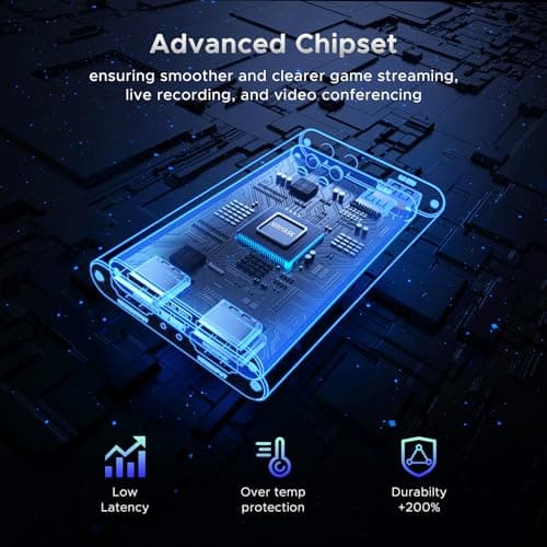 Video Capture Card, Audio Video Capture Card, USB 3.0 Capture Card 4K HDMI Loop-Out, 1080P 60FPS/2K 30FPS Video Game Capture for Streaming Works for PS5/Switch/Camera/PC/OBS(Black)