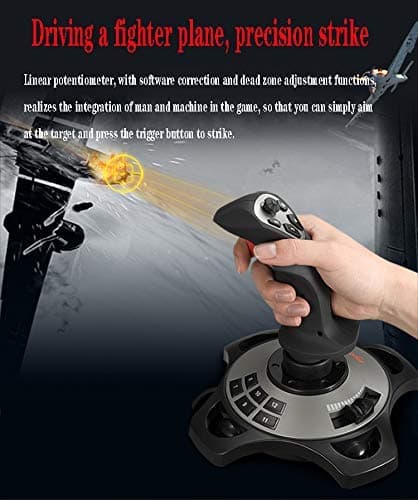 PXN Flight simulator controls 2113 pc flight joystick controls with Vibration Function and Throttle Controls Wired Flight Stick for PC Windows XP/VISTA/7/8/10/Computer/Laptop(PC only)