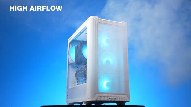 be quiet! Pure Base 501 LX Black Mid-Tower ATX Case | High Airflow | 4 Preinstalled Light Wings LX PWM Fans | ARGB Lighting with Controller and PWM hub | Optimized Air Pressure Case | BGW78