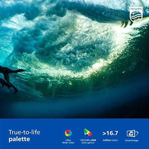 Philips 34E1C5600HE 34'' UltraWide QHD 21:9 Monitor with Built-in Windows Hello Webcam & Noise Canceling Mic, USB-C Docking, Stereo Speakers, 100Hz, 4-Year Advance Replacement