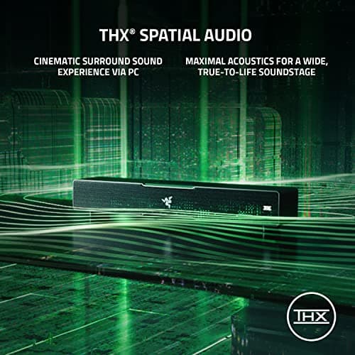 Razer Leviathan V2: Multi-Driver PC Gaming Soundbar with Subwoofer - THX Spatial Audio - Compact Design - Chroma RGB - Bluetooth 5.2 - for Desktop/Laptop, Smartphones, Tablets & Nintendo Switch