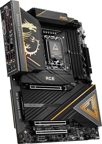 msi MEG Z890 ACE Gaming Motherboard (Support Core Ultra Series 2 Intel Processors, LGA 1851, DDR5, PCIe 5.0, M.2, SATA, 10Gbps LAN, USB Type-C, Wi-Fi 7, Bluetooth 5.4, Thunderbolt 4, ATX)