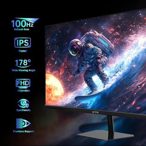 24.5 Inch FHD 100Hz IPS Computer Monitor, 1080P Eye Care PC Gaming Monitor, Adaptive-Sync, Low Blue Light, HDR, VESA Mount with HDMI VGA for Home Office, H25B7