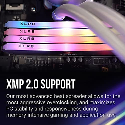 PNY XLR8 Gaming 16GB (2x8GB) DDR4 DRAM 3600MHz (PC4-28800) CL18 1.35V RGB Dual Channel Desktop (DIMM) Memory – MD16GK2D4360018XRGB