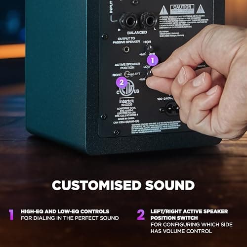 M-Audio BX3 3.5" Studio Monitors, HD PC Speakers for Recording and Multimedia with Music Production Software, 120W, Pair, Black