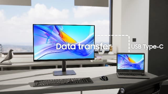 Samsung 32” ViewFinity S8 (S80UD) 4K UHD IPS HDR10 High Resolution Monitor, USB-C, Built-in Speakers, Ergonomic Stand, Built-in KVM Switch, Intelligent Eye Care, LS32D808UBNXGO, 2025