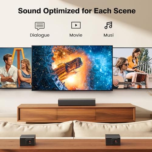 Miroir 5.1 Sound Bar for TV with Dolby Atmos & Wireless Subwoofer, 410W Bluetooth Soundbar for Smart TV, Immersive 3D Sound Home Theater System with Adjustable Surround Bass, for HDMI eARC