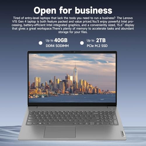Lenovo V15 Business Laptop | 15.6" FHD Anti-Glare | Intel Core i7-13620H | 24GB RAM | 1TB SSD | HDMI | Numeric Keypad | Webcam | Wi-Fi 6 | Windows 11 Pro | Bundle with Thunderobot Wireless Mouse