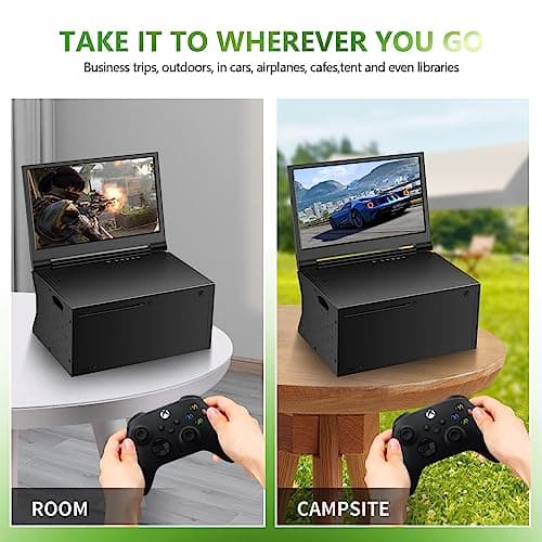 G-STORY 14‘’ Portable Monitor for Xbox Series X 4K Portable Gaming Monitor IPS Screen for Xbox Series X（not Included） with Two HDMI, HDR, Freesync Game Mode Travel (14“&4K for Xbox Series X)