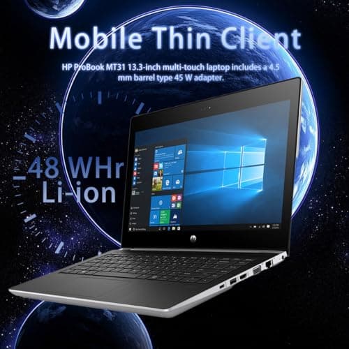 HP ProBook MT31 Mobile Thin Client Business Laptop, Intel Celeron 3867U, 8GB RAM, 128GB SSD, 13.3" Notebook, Webcam, WiFi, Windows 11 Pro(Renewed)