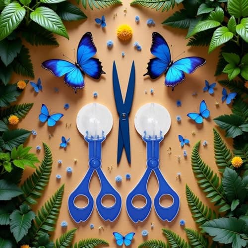 2-Pcs Blue Nature Exploration Tools - Ergonomic Scoopers and Clamps for Field Research and Outdoor Activities, Durable Plastic Design with Non-Slip Grip