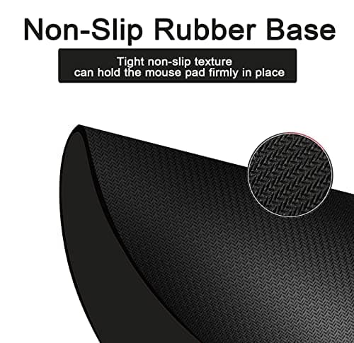 Small Mouse pad, Portable, Waterproof Non-Slip Rubber Bottom, Suitable for Wireless Mouse, Laptop Keyboard Tray for Both Men and Women, Office Travel Black 5.5x7.5in