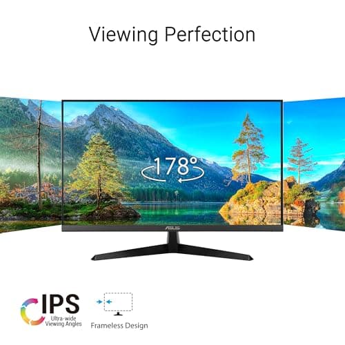 ASUS 27” 4K Eye Care Monitor (VY27UQ) - UHD (3840 x 2160), IPS, HDR10, Adaptive Sync, Eye Care Plus, Display Port, HDMI, Speaker, DisplayWidget, Blue Light Filter, Flicker Free, 3yr Warranty