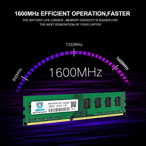 16GB (2X8GB) PC3-12800U DDR3-1600 UDIMM 2Rx8 DIMM RAM DDR3 8GB 1600MHz SDRAM 240-Pin 1.5V CL11 Non-ECC Desktop PC Memory Kit