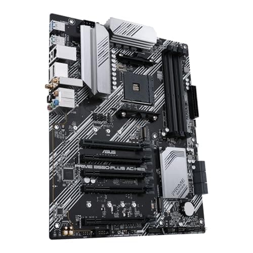 ASUS Prime B550-PLUS AC-HES AMD AM4 (3rd Gen Ryzen) ATX Motherboard (Dual M.2, PCIe4.0, WIFI5, 1Gb Ethernet, SATA 6 Gbps, USB 3.2 Gen 2 Type-C, Front USB 3.2 Gen 1 Type-C and CEC Tier II Ready)