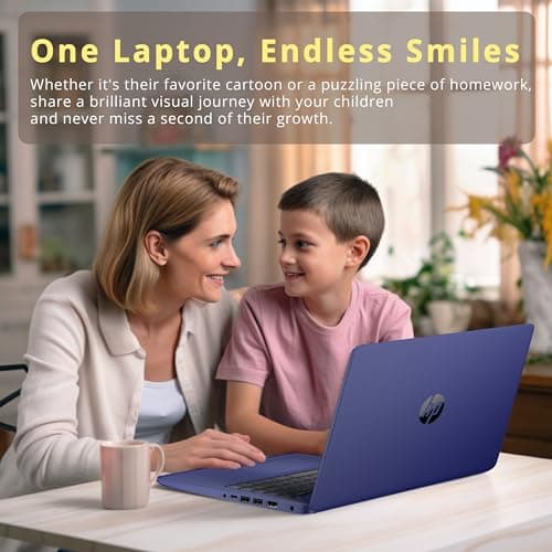 HP Premium Stream 14" HD BrightView Laptop, Intel Celeron N4120, 16GB RAM, 64GB eMMC Storage, HD Webcam, UHD Graphics, 1 Year Office 365, Bluetooth, WiFi, HDMI, Win 11s, Blue, 32GB Hotface USB Card