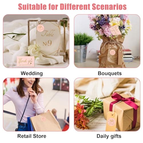 600 Pcs Thank You Cards Small Business, Thank You for Supporting My Small Business Stickers, Stickers for Your Order Retail Store Packaging Essentials Pink
