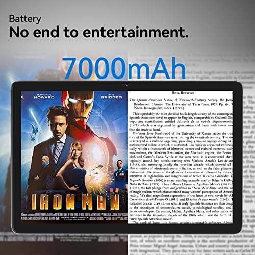 2025 Tablet 10.1 Inch 2 in 1 Android Tablet with keyboard Octa-Core 8(4+4 Virtual)+128GB Storage 1TB Expandable, 13+8MP Camera, Latest Tablets PC with Case Mouse Stylus Support 5G WiFi, IPS FHD Screen