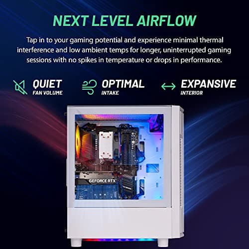 Skytech Archangel Gaming PC Desktop, Intel i5 13400F 2.5 GHz (4.6GHz Turbo Boost), NVIDIA RTX 4060 8GB GDDR6, 2TB SSD, 32GB DDR5 RAM 5200 RGB, 650W Gold PSU, Wi-Fi, Win 11 Home
