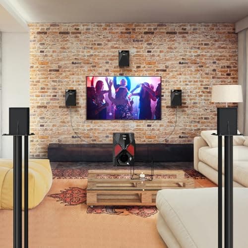 1000W Surround System 5 Wired Satellite Audio Speakers 8 inch Subwoofer 5.1/2.1 Channel Home Theater Deep Bass Support HDMI ARC Optical Bluetooth Karaoke Input