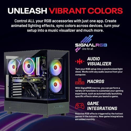 Skytech Azure Gaming PC Desktop, Ryzen 7 5700 3.7 GHz (4.6GHz Turbo), NVIDIA RTX 5060 8GB, 1TB NVMe SSD, 32GB DDR4 RAM 3200, 650W Gold PSU, Wi-Fi, Win 11