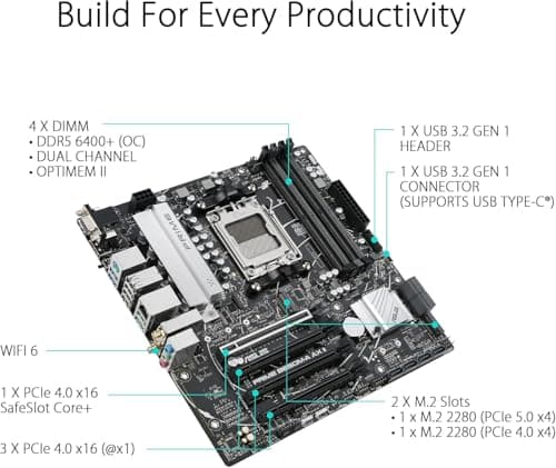 MICRO CENTER AMD Ryzen 7 7700X CPU Processor with ASUS Prime B650M-A AX II Micro ATX Motherboard
